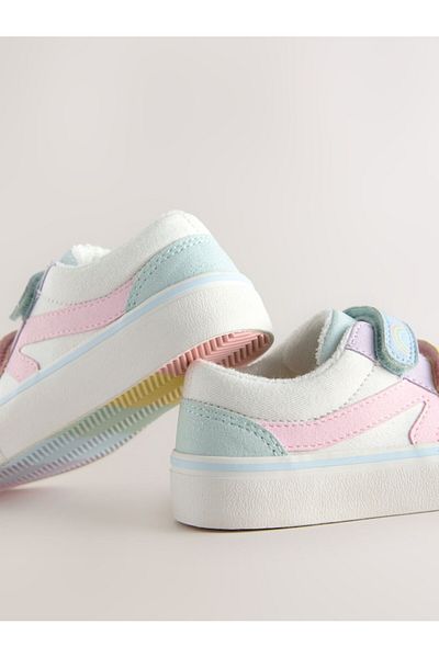 Next Baby Cream Pink Color Block Sneakers