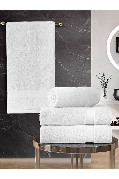 Karna Home Σετ Βαμβακερή Πετσέτα Arel Μαύρη-50x100