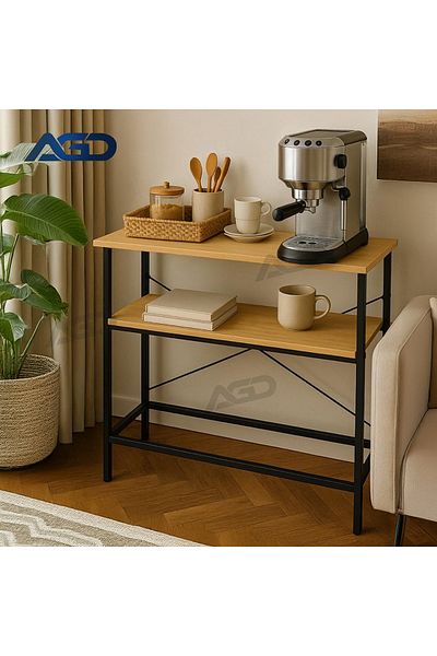 AGD Modern Simple Design 2-Tier Adjustable Console Table for Entryway, Living Room, Hallway, Bedroom
