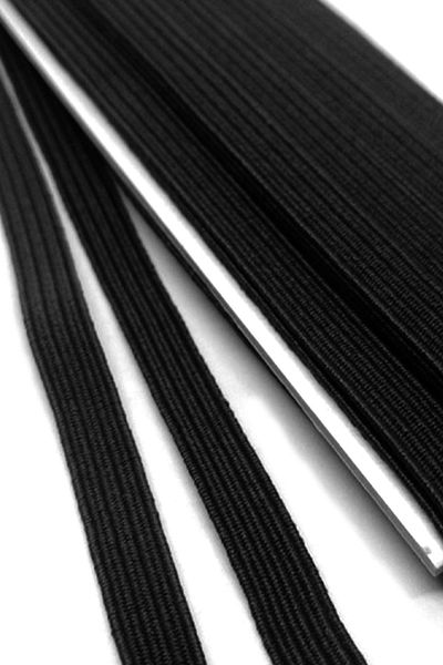 hapshoe Black 6 mm 5 Mt Durable Hard Flat Elastic Ribbon Rubber