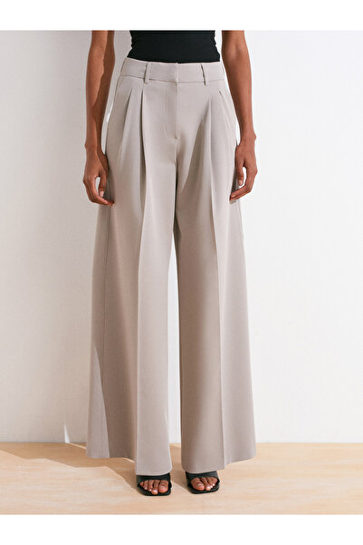 Dilvin 71606 Extra Wide Leg Adjustable Trousers-Grey