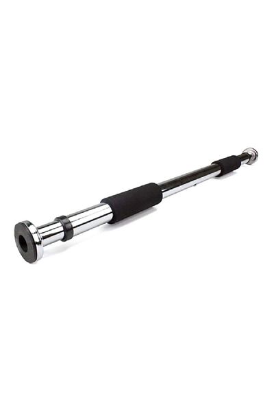 BODY SCULPTURE Doorway Pull Up Gym Bar with Cushioned Grip Black and Silver 75-100cm