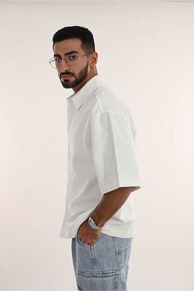 SWAG SA Square-cut shirt with colorful background print