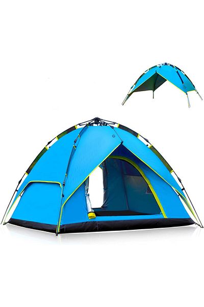 COOYA Outdoor Camping Tent 200x135x200cm, Waterproof Windproof, 3-4 Person Capacity, Easy Setup