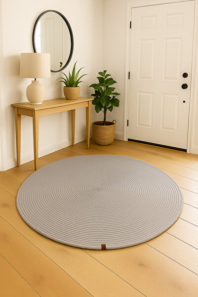 KAAN HOME Kaan Home Jüt Görünümlü Dokuma İskandinav Stil Bohem Tarz Kilim Pas...