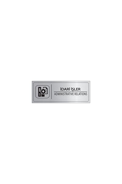 Mayeka İdari İşler İsimlik Gümüş Metal Kapı İsimliği Levhası Yönlendirme Tabe...