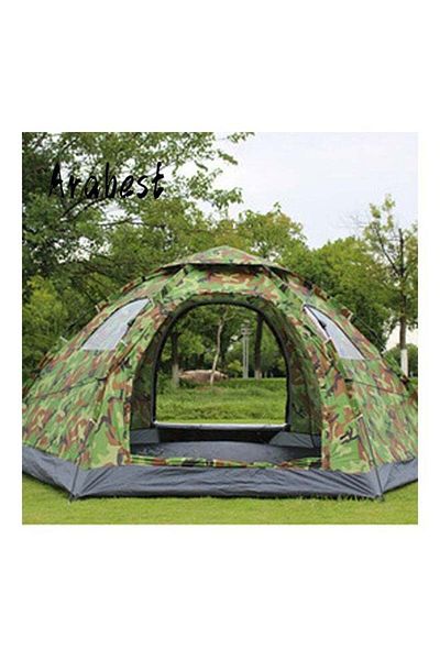 COOYA Printed Outdoor Tent 240x305x145cm, 4-5 Person, Waterproof, Easy Setup with Carry Bag for Camping
