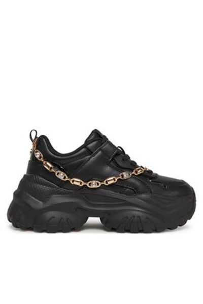 Buffalo Teniși negri pentru femei BUFFALO-1636294 BLK BLACK/GOLD