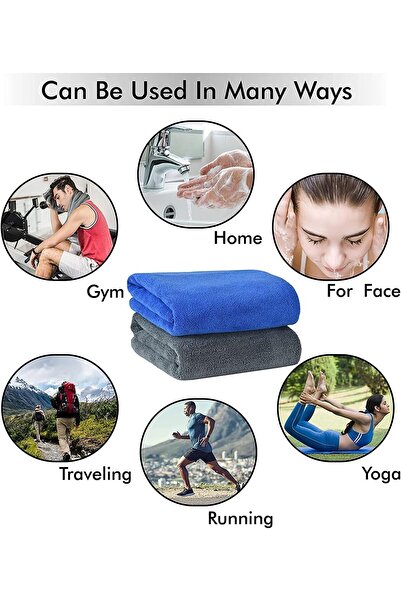 Fabienne 3-Piece Multipurpose Microfiber Towel, Gym & Hand Towel, Hair Towel 50x90cm