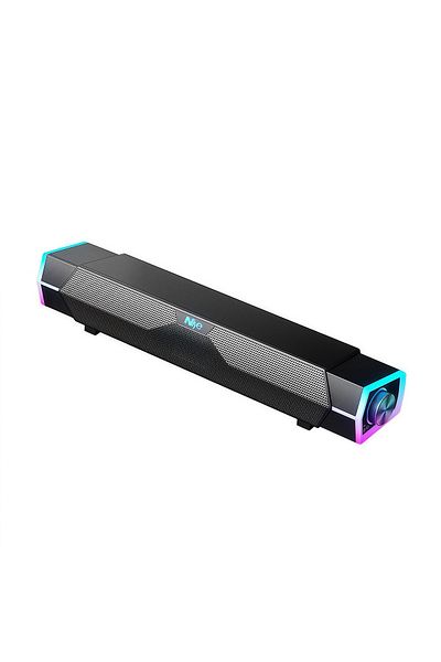 FlashHawk Computer Sound Bar Speaker, 3D Stereo USB Powered Desktop Speaker with RGB LED Lights,Bluetooth 5.3