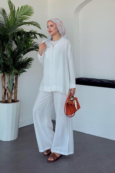 Şulemoda Giyim Vadi Takım Λευκό