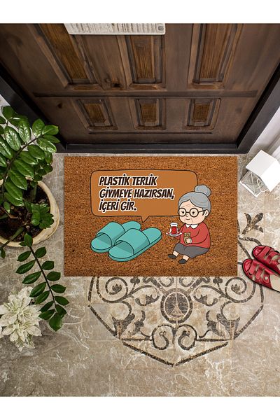 Viadela Old Aunt Humorous Door Mat 45X65