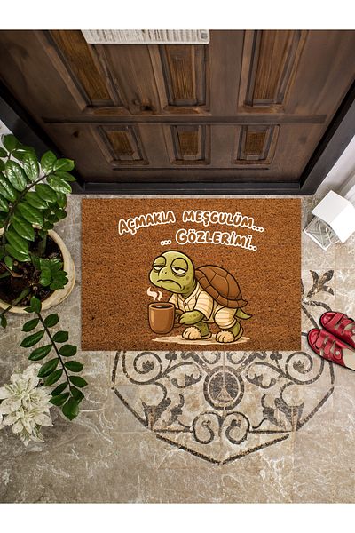 Viadela Sleepless Turtle Door Mat 45X65
