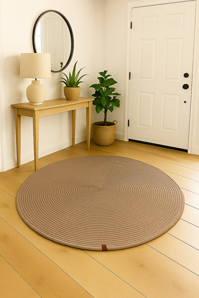 KAAN HOME Kaan Home Jüt Görünümlü Dokuma İskandinav Stil Bohem Tarz Kilim Pas...