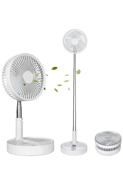 Generic Mini Desk Fan 7200mAh Battery Portable Foldable Rechargeable Table Foldaway Floor USB Cordless Stand