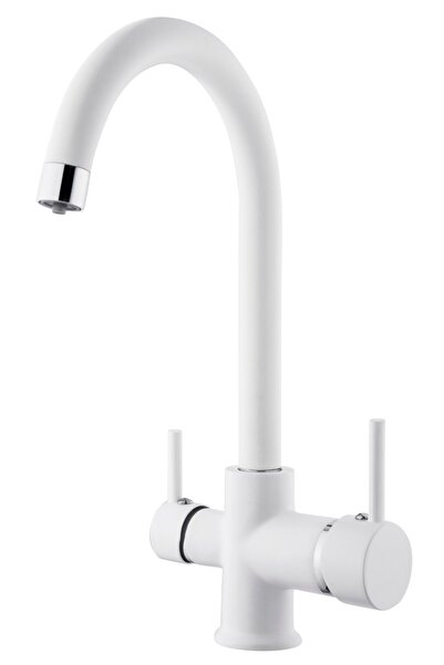 hilal White Cannon Tube Sink Faucet