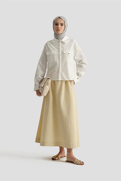 Armine Cargo Pocket Shirt 25Y3741 White