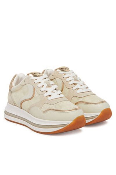 Voile Blanche Teniși bej pentru femei VOILE BLANCHE-2019273 1N03 OFF WHITE-IVORY-PLATINE
