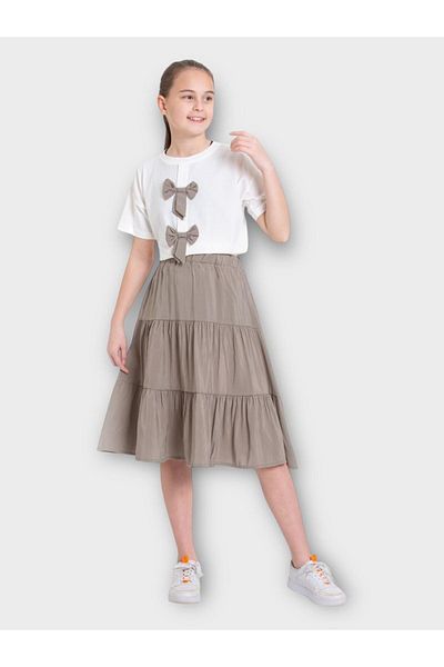 Emilakids Bow Detail Skirt Set