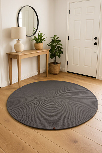 KAAN HOME Kaan Home Jüt Görünümlü Dokuma İskandinav Stil Bohem Tarz Kilim Pas...