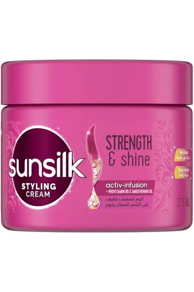 Sunsilk Strength And Shine Styling Hair Cream, Provitamin B5 And Smoothing Oil, 275 ml