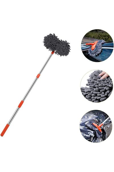 Saharaz Car Wash Mop, Long Handle, Telescopic Type,80 - 135 cm,360 Degree Rotation,For Car, Truck