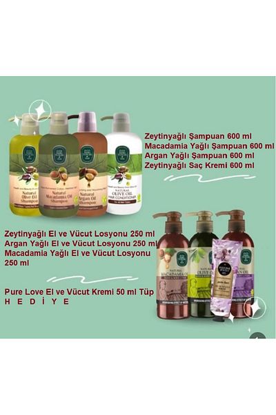Eyüp Sabri Tuncer Eyüp Sabri̇ Tuncer Shampoo 600 ml X 3, Conditioner, Lotion 250 ml X 3 and Gift Cream 50 ml