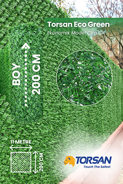 TORSAN Çim Çit – Eco Green 200 cm x 11 m Ekonomik Bahçe Çiti