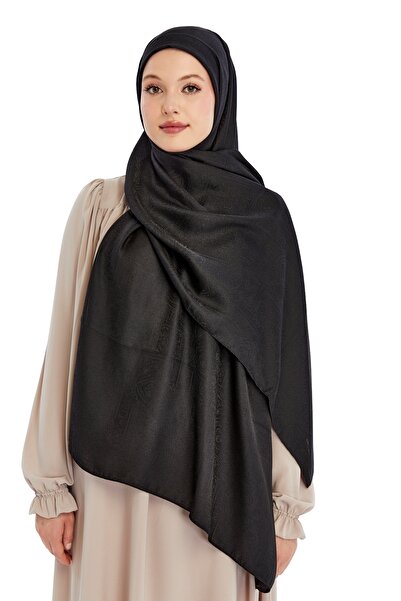 Altobeh Monogram Ethnic Pattern Shawl - Black