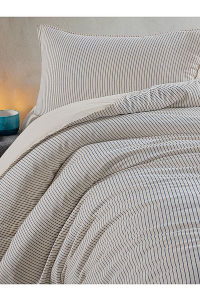 BED LİNE Set cuvertură de pilota dublă Melodi, cutie bleumarin