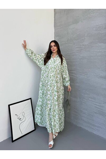 JESSE STORY Γυναικείο Φόρεμα Hijab Modal Φόρεμα με λουλουδάτο σχέδιο