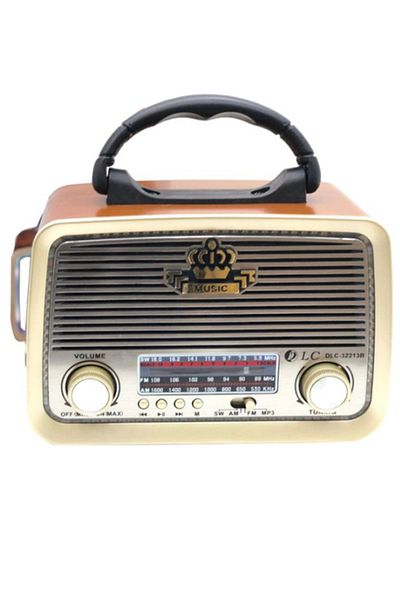 DLC راديو إكواتر ريترو FM/AM/SW/MP3 ثلاثي الموجات مزود ببلوتوث، ومنفذ USB وبطاقة SD، واستقبال عالي الحساسية، S