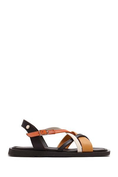 Derimod Women's Multicolor Ankle Strap Leather Sandals 25Sfd130718