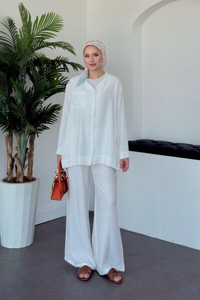 Şulemoda Giyim Vadi Takım Λευκό