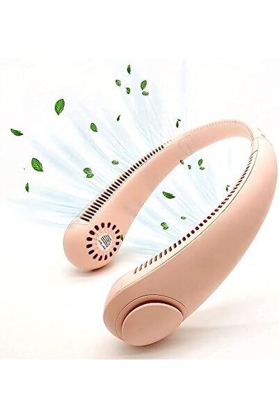 Yuwell YU WELL Portable Neck Fan Personal Fan 3 Wind Speed For Office Traveling Outdoor Activities (Pink)