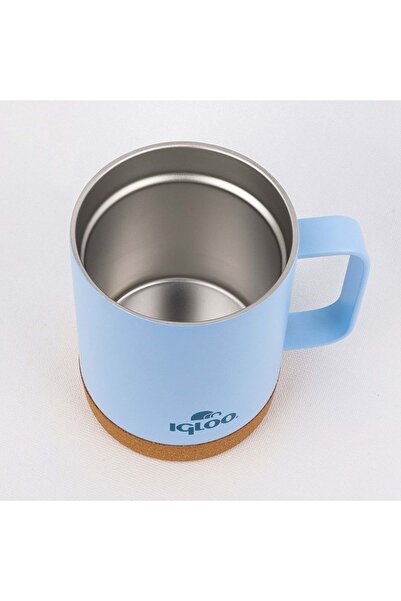 IGLOO Cork Mug 350ml Thermos Mug Cup Flask Blue