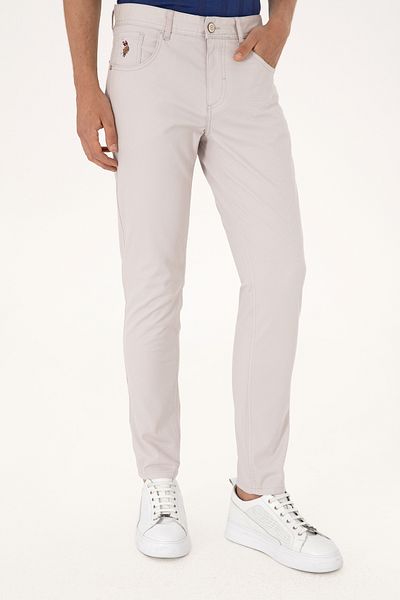 U.S. Polo Assn. Men's Light Gray Canvas / Chino Trousers 50299165-Vr001