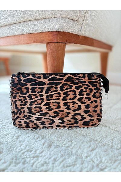 Z&M COLLECTION BAG SHOPPİNG Geantă portofel pentru femei cu curele încrucișate cu margele argintii