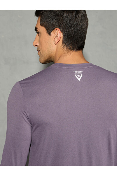 Technosport By Styli Solid Round Neck Long Sleeve T-Shirt