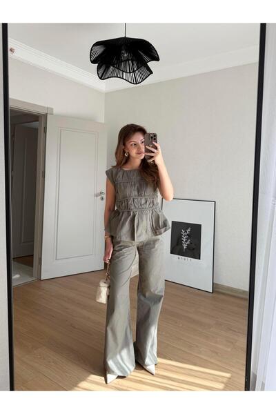 BAŞARAN Khaki Layer Pants Bluz Suit