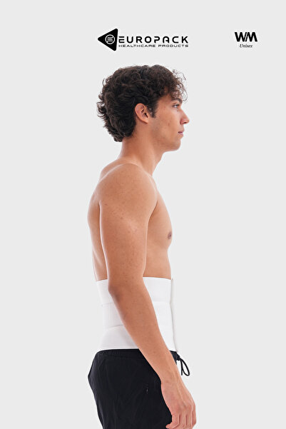 EUROPACK Lp-375 3 Panel Abdominal Binder Corset – Postoperative Abdominal Corset – 22 cm