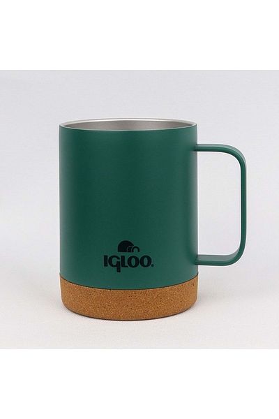IGLOO Cork Mug 350ml Thermos Mug Cup Flask Green