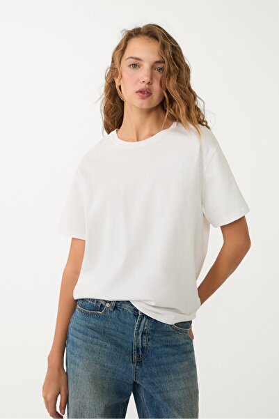 Stradivarius Basic heavy weight boxy fit T-shirt
