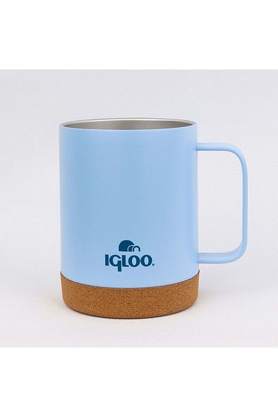 IGLOO Cork Mug 350ml Thermos Mug Cup Flask Blue