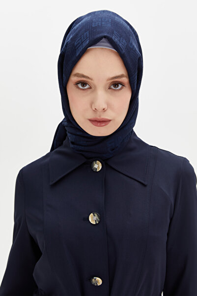 Setrms Jakarlı Monogram Şal