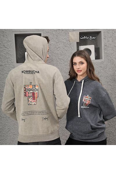 ALANAQA Unisex Oversized Hoodie with Back Print Pullover