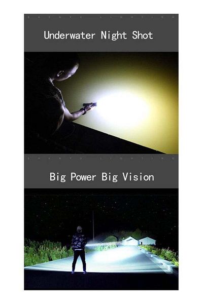 COOYA Rechargeable Flashlights High Lumens,3000 Lumens 50W High Power Led Flashlighs,3 Modes,Black