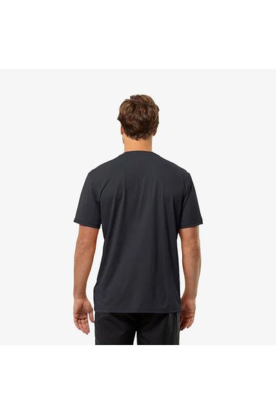 Jack Wolfskin Ανδρικό μαύρο μπλουζάκι Delgami