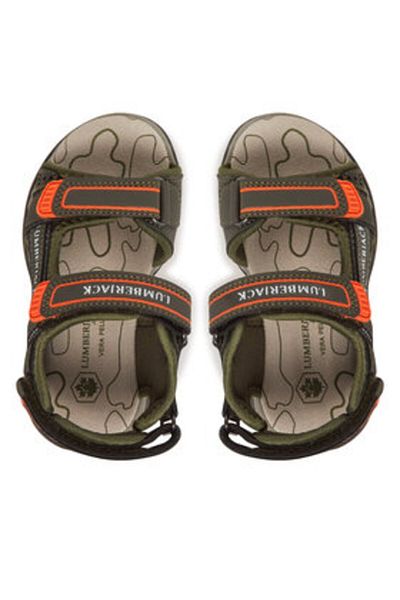lumberjack Sandale pentru băieți multicolore LUMBERJACK-LJ-SB07606-027-N47-M1155_27/30 M VERDE ARMY/PORTOCALIU