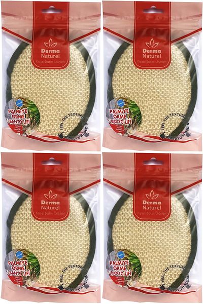 Derma Naturel Knitted Bath Face Washcloth (15*24cm) Ms-02 (Set of 4)